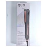 NIB Quo Beauty 1' Ceramic Hair Straightener