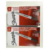 NEW Sharpie Black Permenant Marker Packs (2pks)