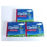 NEW Claritin Allergy Non-Drowsy/Sinus 10ct, 3PKS