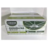 NEW Chesure Home Decor Modern Ceiling Fan w/Light