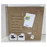 NEW Clear Glass White Side Table in Box