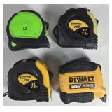 GUC Lot of 4 Various Branded Measuring Tapes