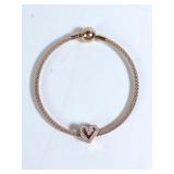 Authentic PANDORA Gold Tone Moments Pave w/Heart