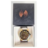 GUC Emporio Armani Mens Gold Tone Watch