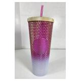 NEW Starbucks Pink/Purple Bedazzled Tumblr 24OZ