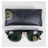NEW Ray Bans Black Frame/Green Lens w/Case