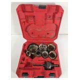 AS IS Milwaukee Red Case Hole Saw Kit incomplete