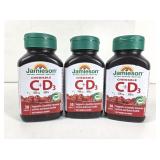 NIB Jamieson Chewable C+D3 30 Tablet Bottle 3PKS