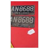1963 Ohio License Plate pr