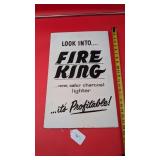 Fire King Cardboard Sign 14'x22'