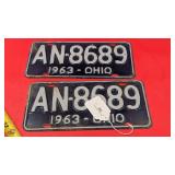1963 Ohio License Plate pr