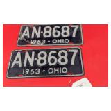 1963 Ohio License Plate pr