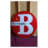 Burroughs Porcelain SS Sign 36'