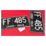 1964 Ohio License Plate Pr