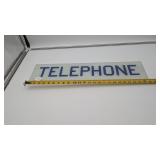 Glas Telephone Booth Sign 25'x5 1/2'