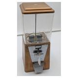 Vintage Oak Gumball Machine - No Key