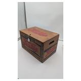 Pepsi Cola Wood Crate w/Checkerboard Top