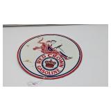 Red Crown Gasoline Porcelain Sign 12' Round