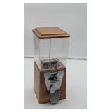 Vintage Oak Bubblegum Machine No Key