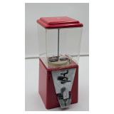 Vintage Oak Bubblegum Machine W/Key