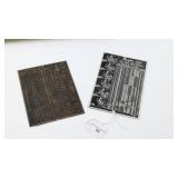 Vintage Metal Threading Chart Tags