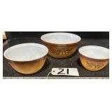 3 Pyrex Bowls Cinderella