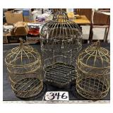 3 Decorative Cages Candle Holders