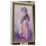 Girl with Doll Framed Print