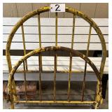 Vintage Metal Twin Bed Head & Foot Frame