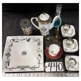 Tea Pot Cup & Saucer Candle Holders Brass Bells  +