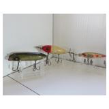 Lot of   3    unbranded/unk. vintage wood lures