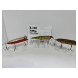 3 Vintage wood luers unk. maker