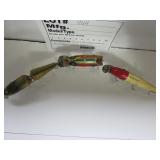 South Bend Oreno and 2 Creek Chub Pikes