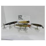 1 Creek Chub Pike - 3 Unk Mfg wood lures