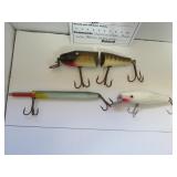 1 Creek Chub  2 Unk Vintage lures