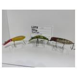 Lot of three Lures unk mfg.  One money