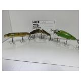 Lot of 3 Heddon - South Bend - Creek Chub
