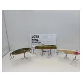 3 Vintage Lures unk mfg.