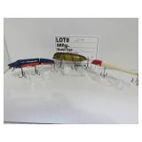 Lot of 3 South Bend Oreno -Heddon Vamp - 1 mystery