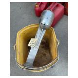 Vintage malt, making machine and a mop bucket
