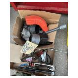 Four flat miscellaneous shop, equipment, hardware.