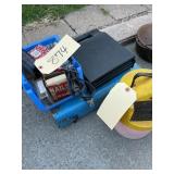 Camp stove, miscellaneous hardware, nails, minnow