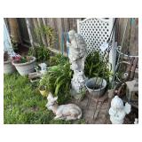 Large lot of outdoor decorative items.