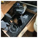 HP computer monitor and keyboard larger