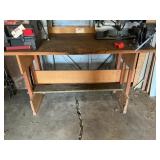 Workbench with vice. 60' x 31' x 32 tall.