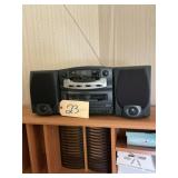AM/FM cassette dual tape deck stereo system