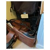 Five piece luggage set with hanging garment bag