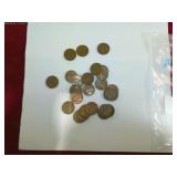 25 WHEAT PENNIES