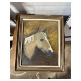 **FRAMED HORSE PAINTING