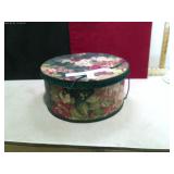 7'X14' FLORAL HAT BOX W/2 HATS PHEASANT & DAYTONS